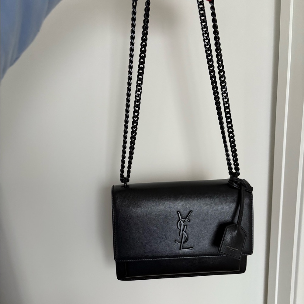 YSL SUNSET PURSE - black on black - Picture 3 of 11